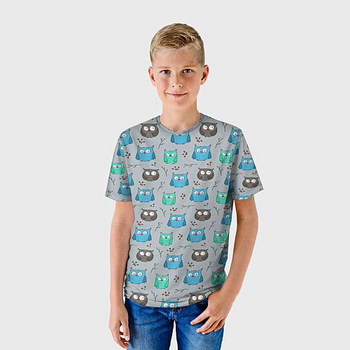 Детская футболка Совята / 3D-принт – фото 3