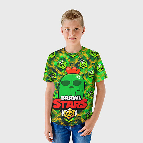 Детская футболка Brawl Stars Spike / 3D-принт – фото 3