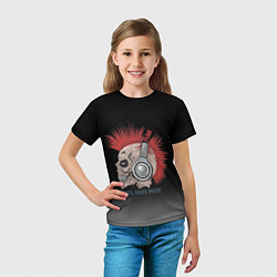 Футболка детская Rebel hard music, цвет: 3D-принт — фото 2