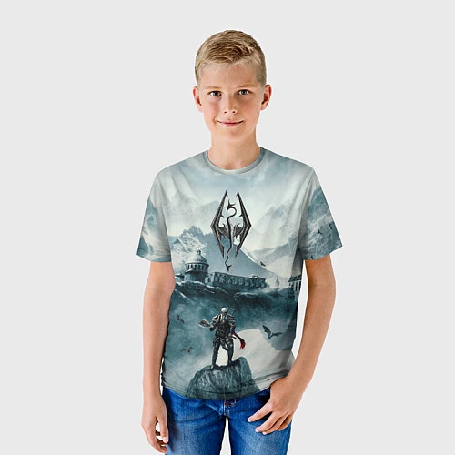 Детская футболка Skyrim Warrior / 3D-принт – фото 3