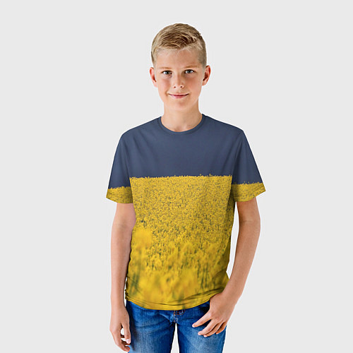Детская футболка Рапсовое поле / 3D-принт – фото 3