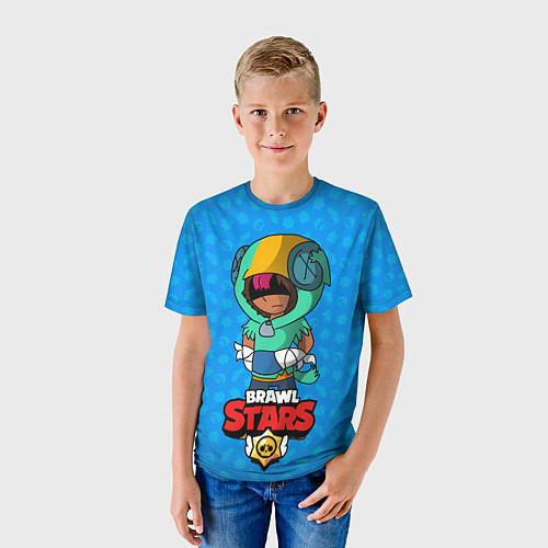 Детская футболка Brawl star original leon / 3D-принт – фото 3