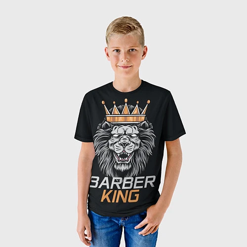 Детская футболка Barber King Барбер Король / 3D-принт – фото 3
