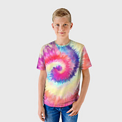 Футболка детская Tie Dye vortex, цвет: 3D-принт — фото 2