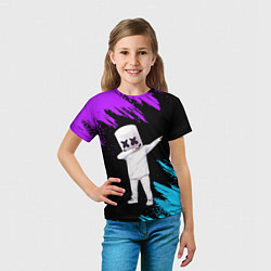 Футболка детская Marshmello, цвет: 3D-принт — фото 2
