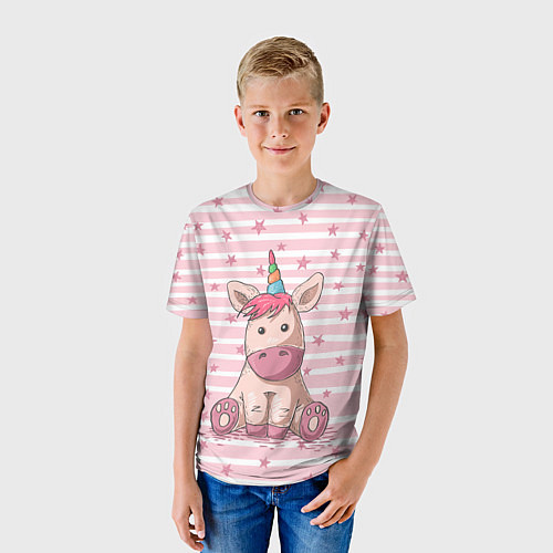 Детская футболка Единорожек / 3D-принт – фото 3