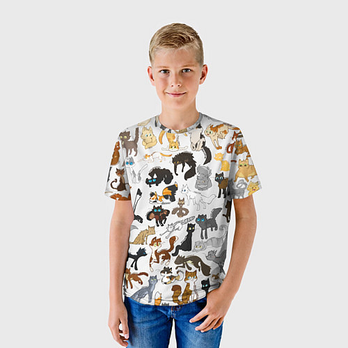 Детская футболка Котоколлаж 03 / 3D-принт – фото 3