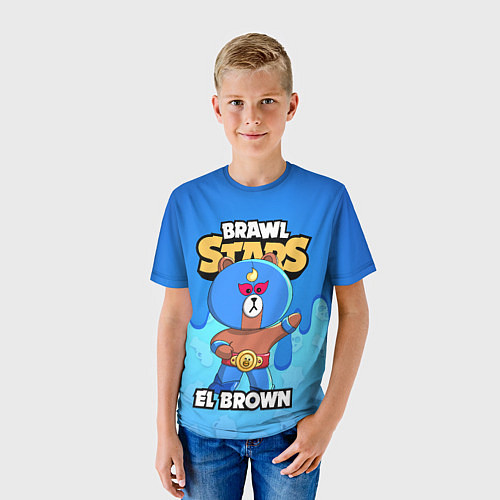 Детская футболка BRAWL STARS EL BROWN / 3D-принт – фото 3