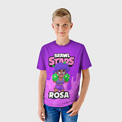 Футболка детская BRAWL STARS ROSA, цвет: 3D-принт — фото 2