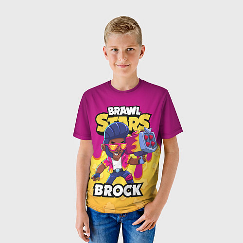 Детская футболка BRAWL STARS BROCK / 3D-принт – фото 3