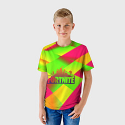 Футболка детская Fortnite гамма абстракция, цвет: 3D-принт — фото 2