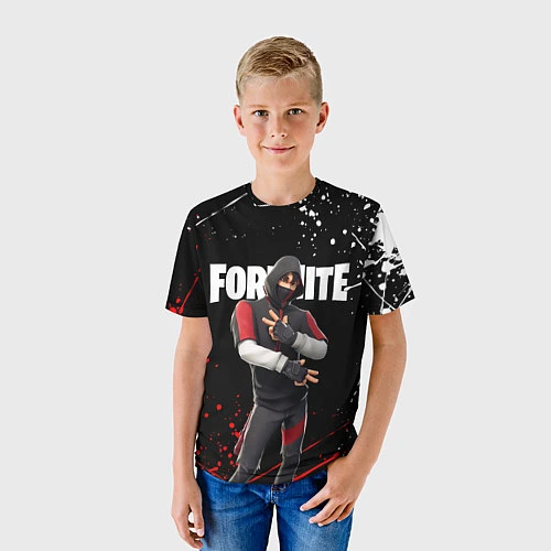 Детская футболка FORTNITE IKONIK / 3D-принт – фото 3