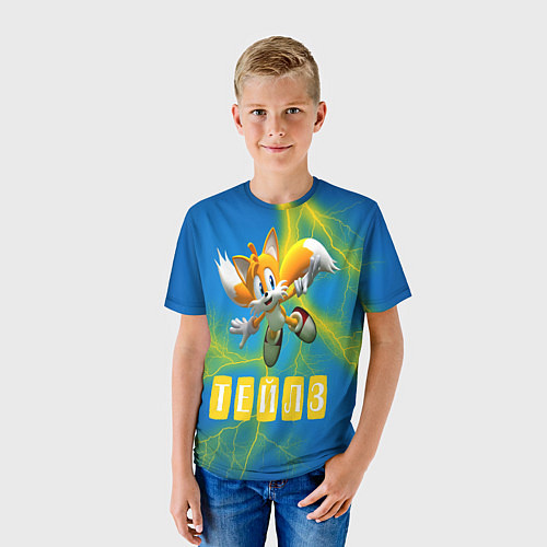 Детская футболка Sonic - Майлз Тейлз / 3D-принт – фото 3