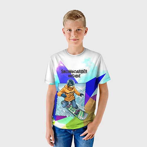 Детская футболка Сноуборд / 3D-принт – фото 3