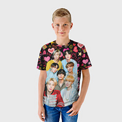 Футболка детская I Love BTS, цвет: 3D-принт — фото 2
