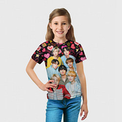 Футболка детская I Love BTS, цвет: 3D-принт — фото 2