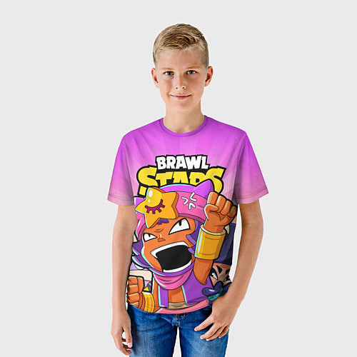 Детская футболка BRAWL STARS SANDY / 3D-принт – фото 3