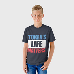 Футболка детская TOKENS LIFE MATTERS, цвет: 3D-принт — фото 2