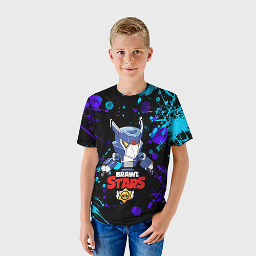 Детская футболка BRAWL STARS MECHA CROW / 3D-принт – фото 3