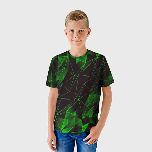Детская футболка GREEN STRIPES / 3D-принт – фото 3