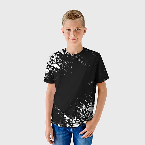 Детская футболка БЕЛЫЕ ЧЕРЕПА / 3D-принт – фото 3