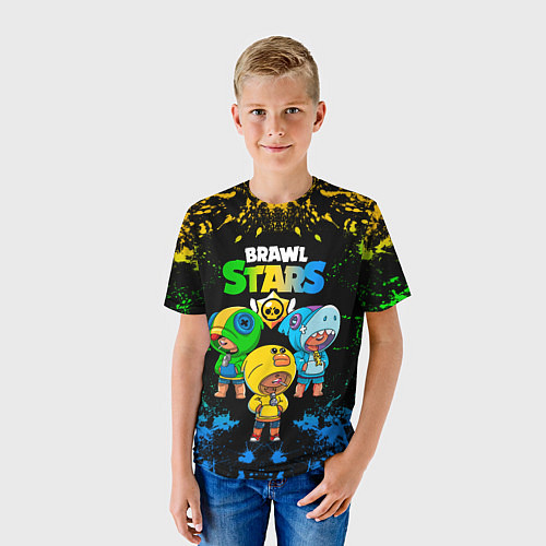 Детская футболка Brawl Stars Leon Trio / 3D-принт – фото 3