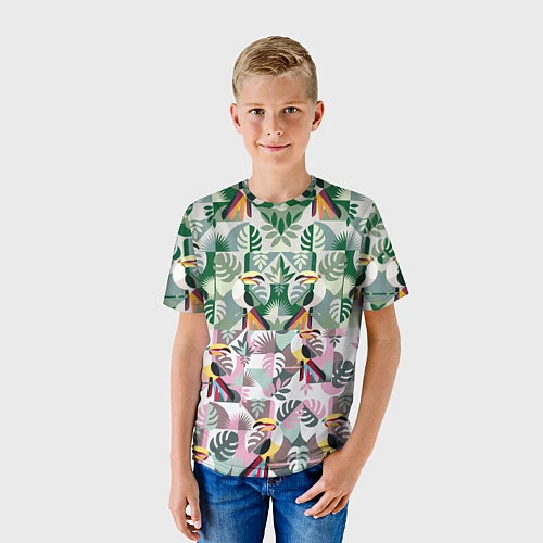 Детская футболка Туканы / 3D-принт – фото 3