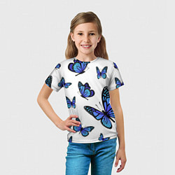 Футболка детская БАБОЧКИ, цвет: 3D-принт — фото 2