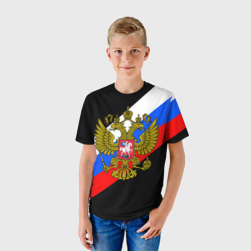 Детская футболка РОССИЯ / 3D-принт – фото 3