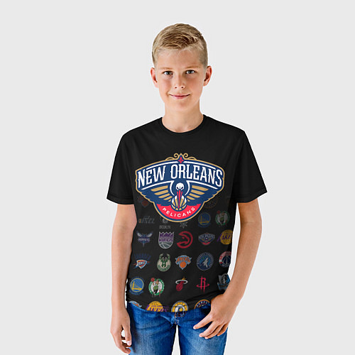 Детская футболка New Orleans Pelicans 1 / 3D-принт – фото 3