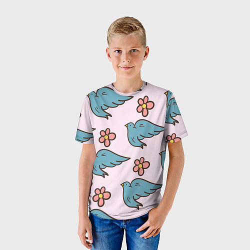 Детская футболка Стайка птиц / 3D-принт – фото 3
