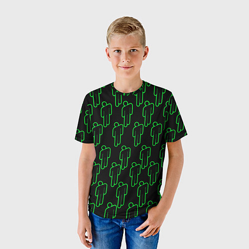Детская футболка BILLIE EILISH GREEN TIME / 3D-принт – фото 3