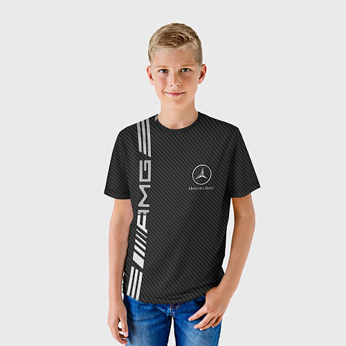 Детская футболка Mercedes Carbon / 3D-принт – фото 3