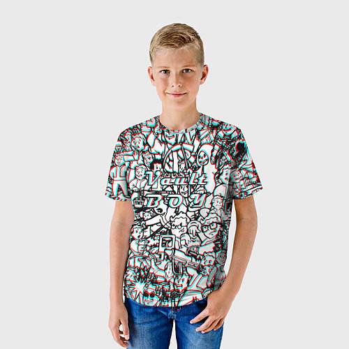 Детская футболка Vault Boy красныйсиний / 3D-принт – фото 3