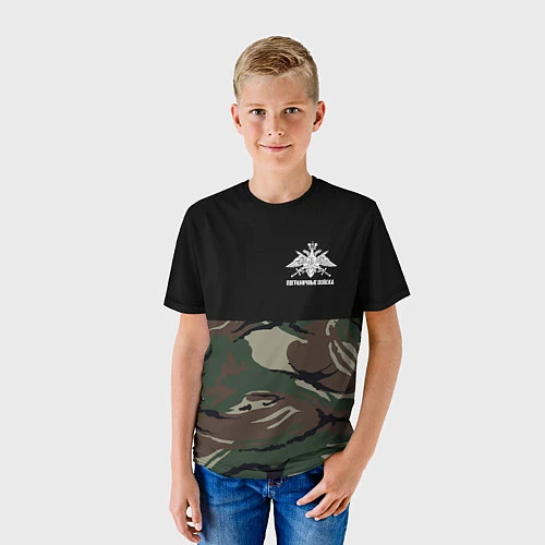 Детская футболка Пограничные Войска камуфляж / 3D-принт – фото 3