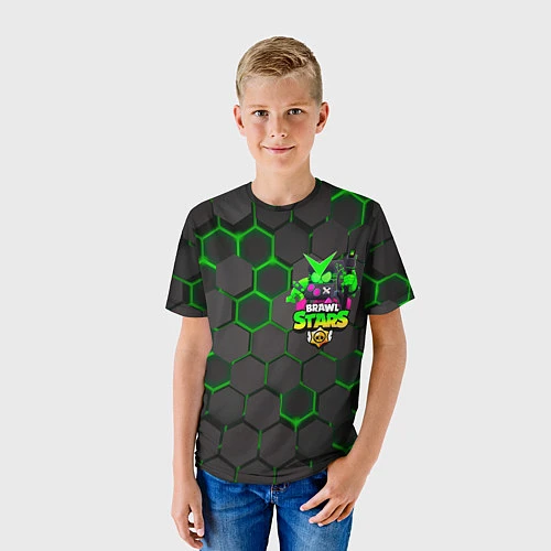 Детская футболка Brawl Stars Virus 8-Bit / 3D-принт – фото 3