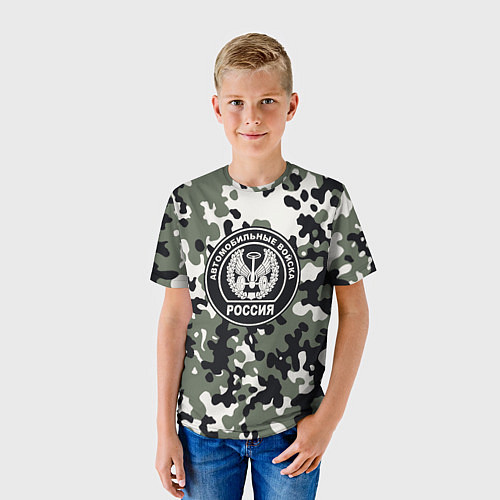 Детская футболка Автомобильные войска / 3D-принт – фото 3