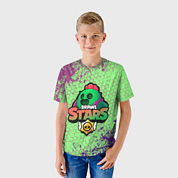 Футболка детская Brawl Stars Spike, цвет: 3D-принт — фото 2