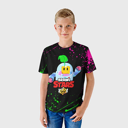Детская футболка BRAWL STARS SPROUT / 3D-принт – фото 3