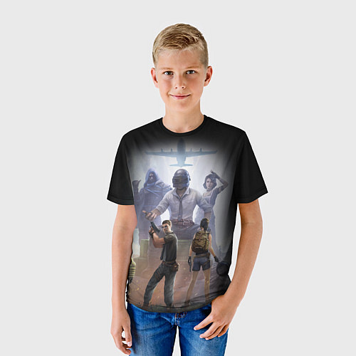Детская футболка PUBG на спине / 3D-принт – фото 3