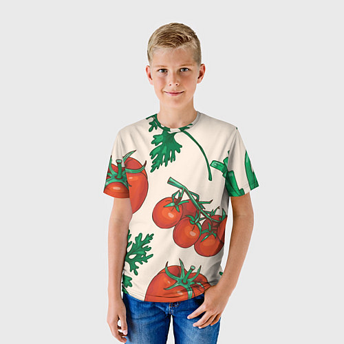Детская футболка Летние овощи / 3D-принт – фото 3