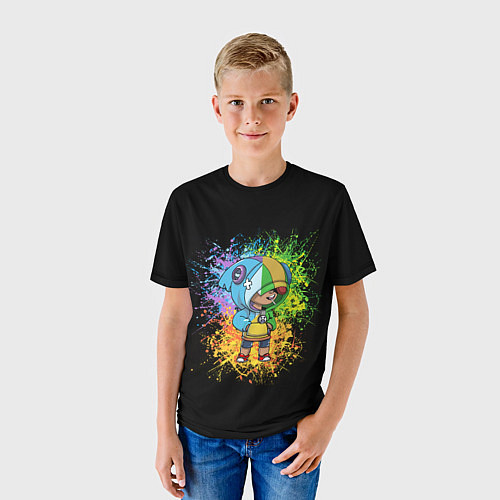 Детская футболка Brawl Stars Leon / 3D-принт – фото 3