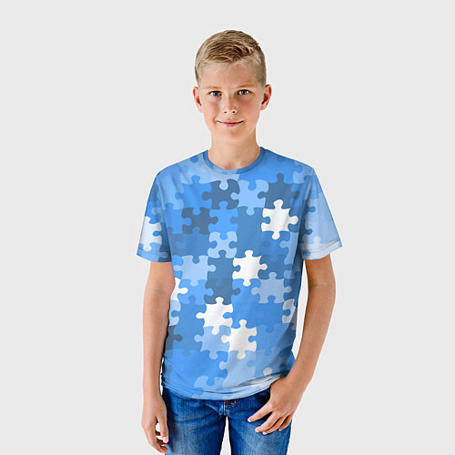 Детская футболка Пазл / 3D-принт – фото 3