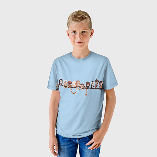 Детская футболка Совы на ветке / 3D-принт – фото 3