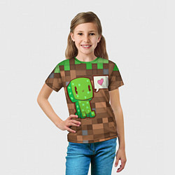 Футболка детская Minecraft Creeper, цвет: 3D-принт — фото 2