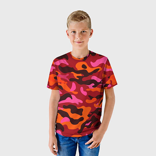 Детская футболка CAMOUFLAGE RED / 3D-принт – фото 3