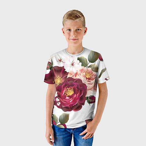 Детская футболка Розы / 3D-принт – фото 3