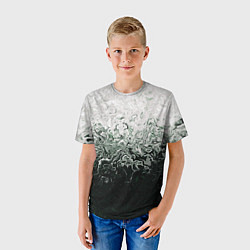 Футболка детская Разводы жидкость абстракция, цвет: 3D-принт — фото 2