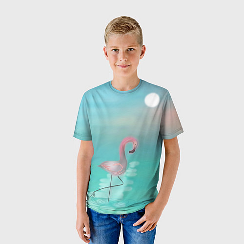 Детская футболка Фламинго / 3D-принт – фото 3