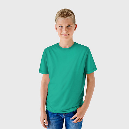 Детская футболка Зеленый / 3D-принт – фото 3
